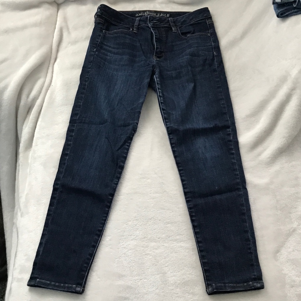 AE Dark Wash High Rise Jeggings